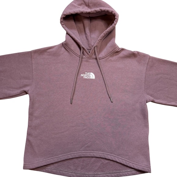 The North Face Tops - The North Face Womens XS Mauve Purple Cropped High Low Fleece Hoodie Sweatshirt